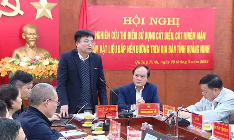 Quảng Ninh: Đề xuất được mở rộng thí điểm dùng cát biển làm nền đường