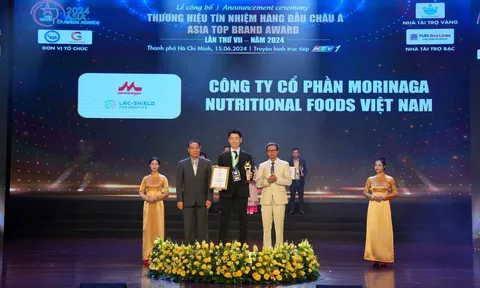 Công ty Cổ phần Morinaga Nutritional Foods Việt Nam vinh dự đạt top 10 thương hiệu tín nhiệm hàng đầu châu Á