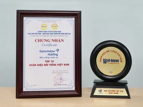 Eurowindow Holding vinh dự đón nhận giải thưởng uy tín 'Nhãn hiệu nổi tiếng - Nhãn hiệu cạnh tranh' năm 2024